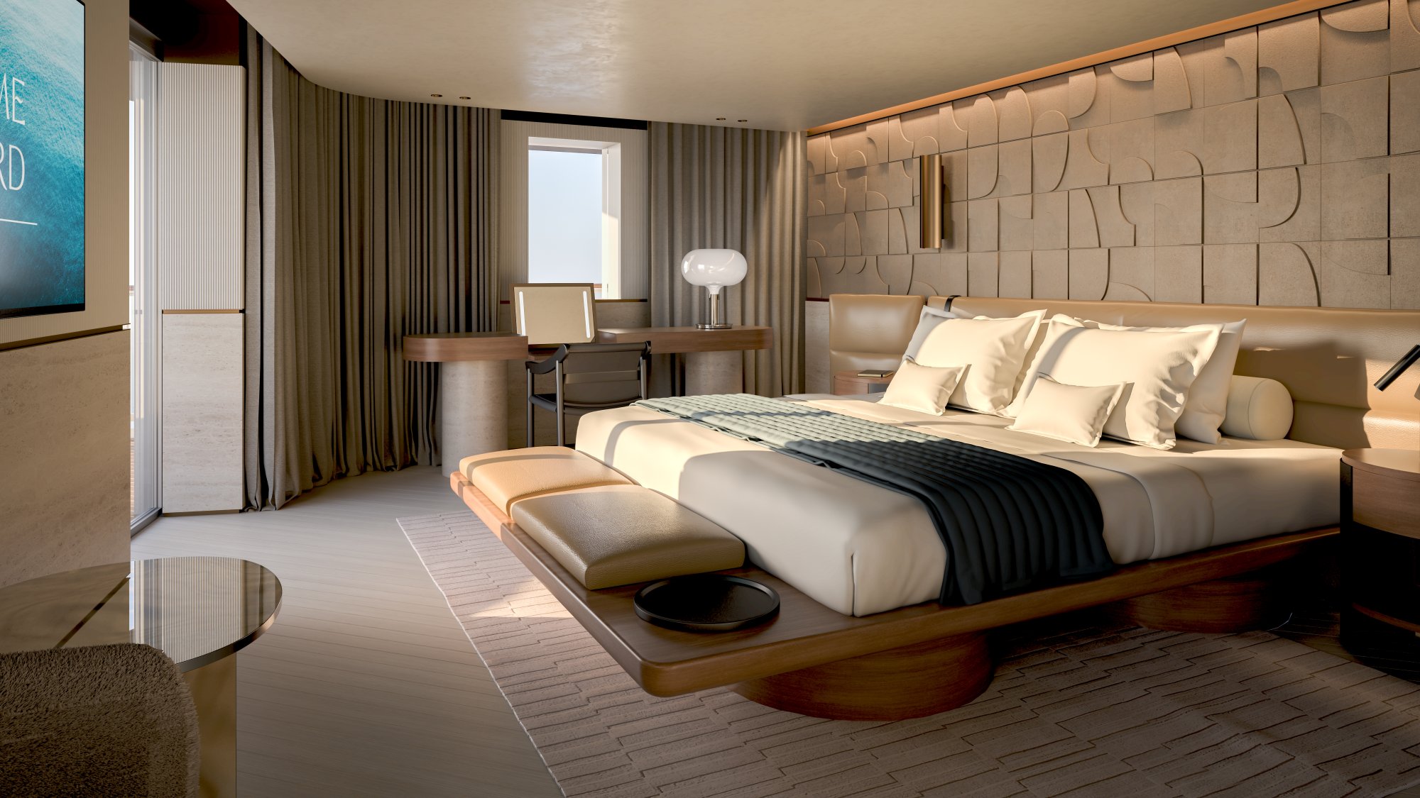 Explora Journeys ocean-front suite with private terrace