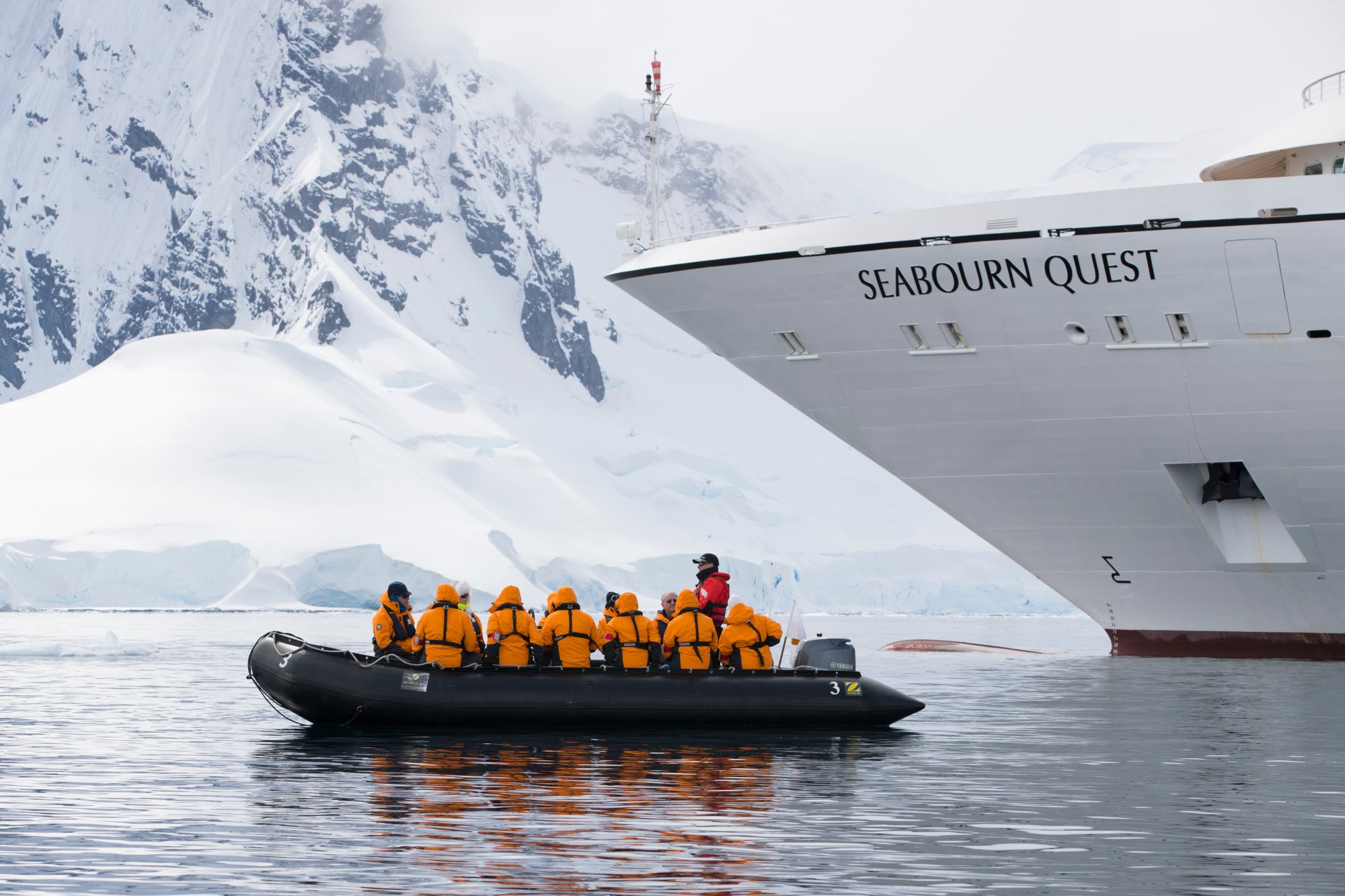 Seabourn-Quest-Zodiacs-Paradise-Harbor-Antarctica-1-1 Seabourn Quest Zodiacs in Paradise Harbor Antarctica