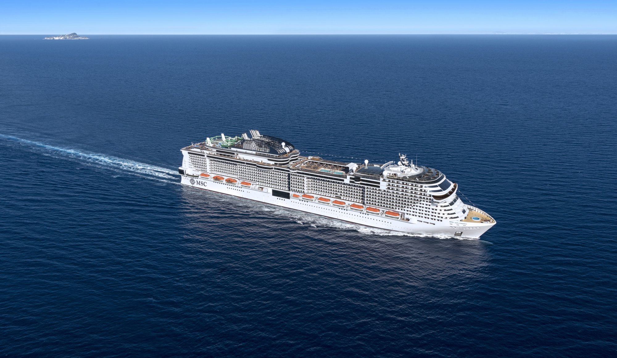 MSC Cruises mega-ship at sea