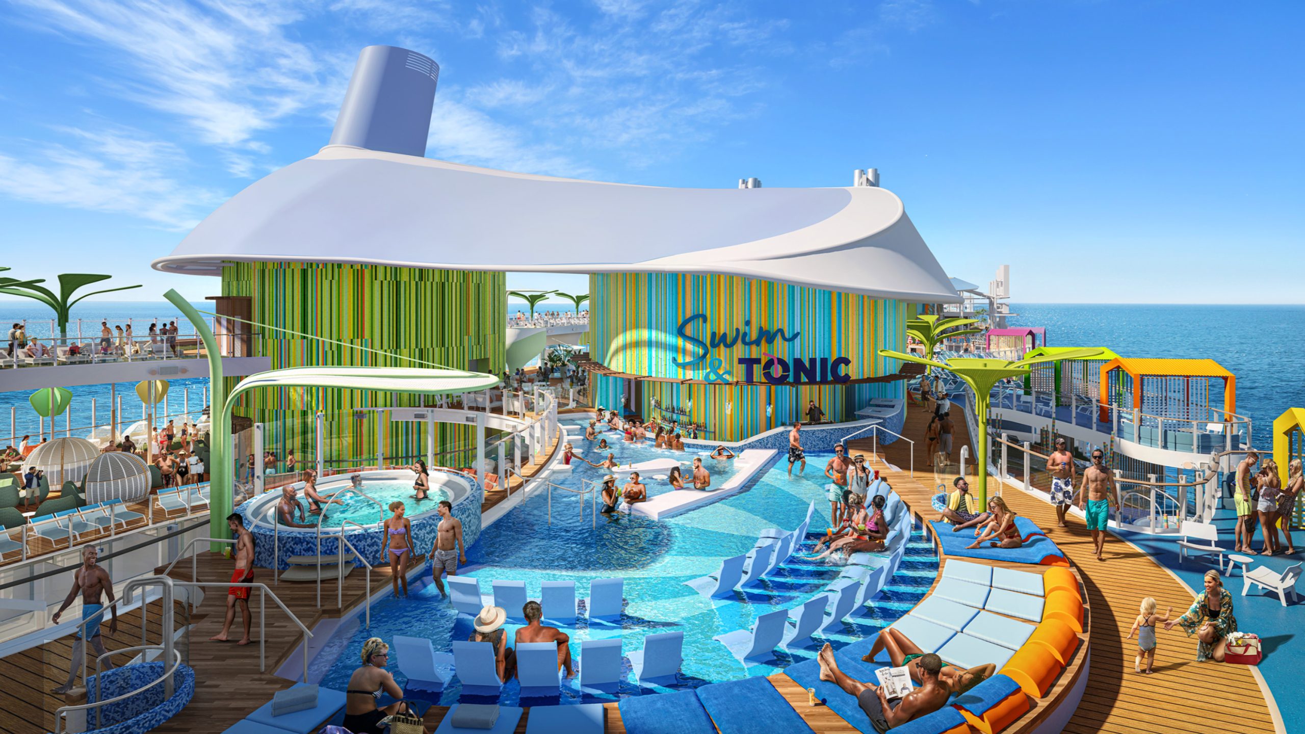 Royal Caribbean, Star of the Seas, Swim & Tonic Pool