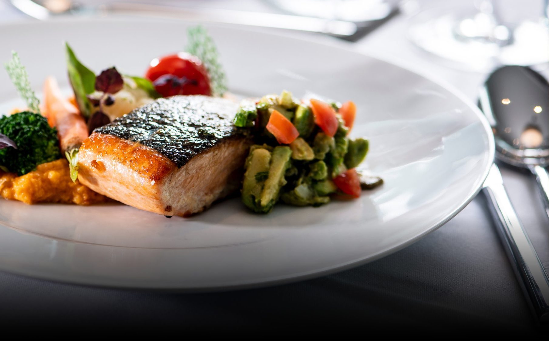 Dining-Avalon-Fresh Avalon Waterways elegant dining room with panoramic views
