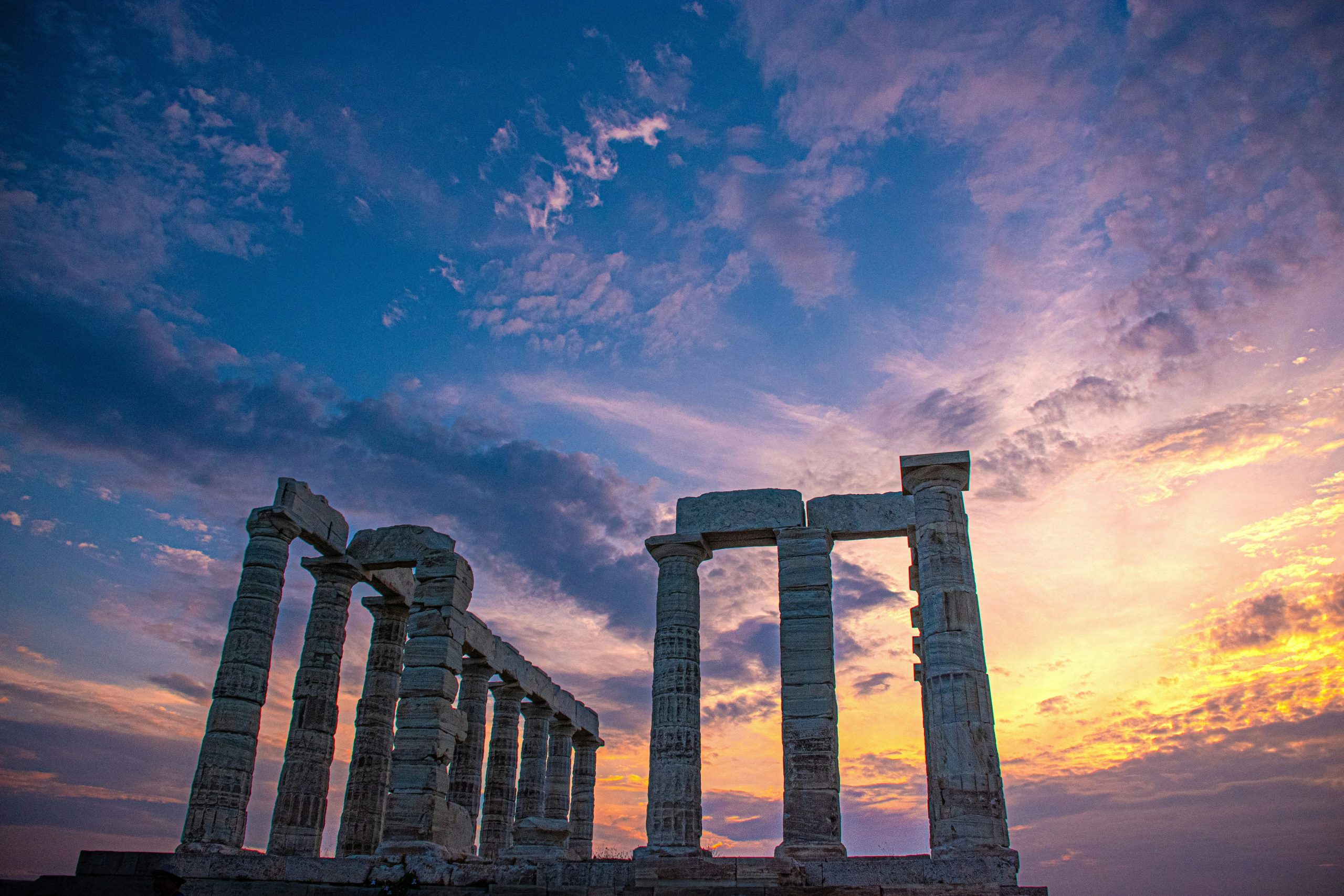 A panoramic view of Athens' historic old town with colorful neoclassical buildings in