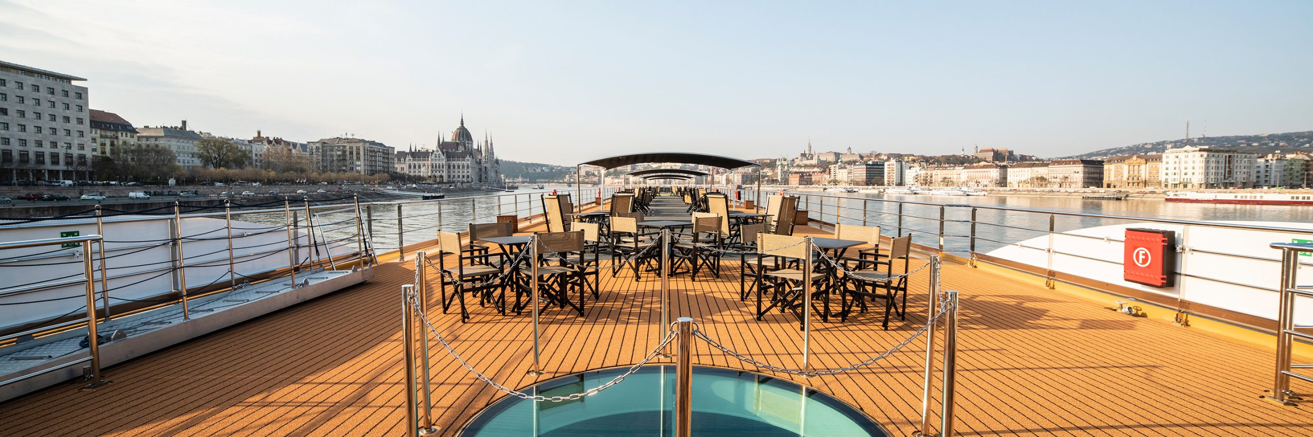 view-header Avalon Waterways sun deck with lounge chairs and whirlpool